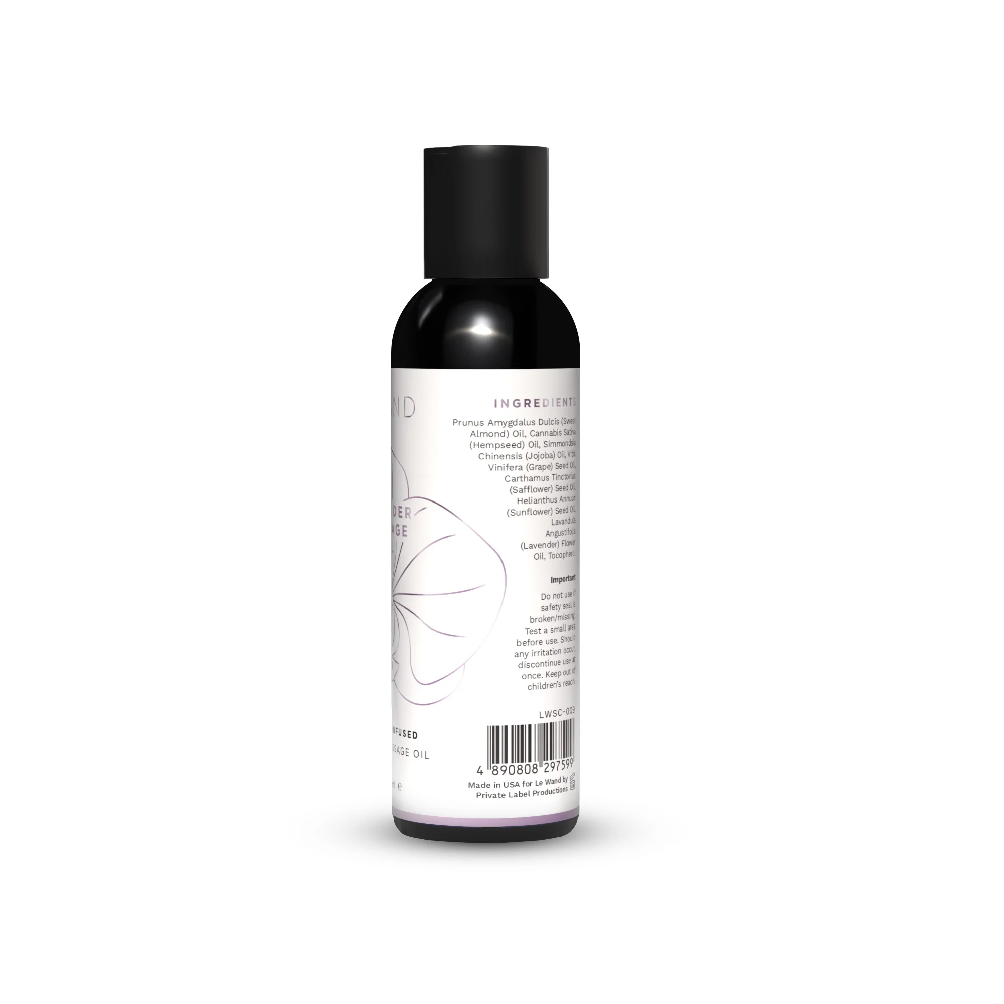 Le Wand Lavender Massage Oil 4 Oz / 118 mL - Image 3