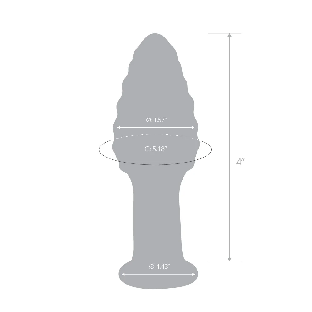 4” Nubbed Orange Butt Plug - Image 5