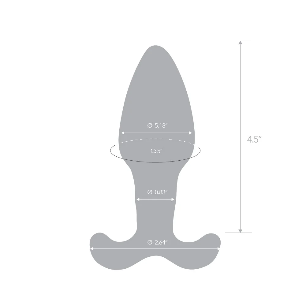 4.5" Ocean Blue Butt Plug - Image 5