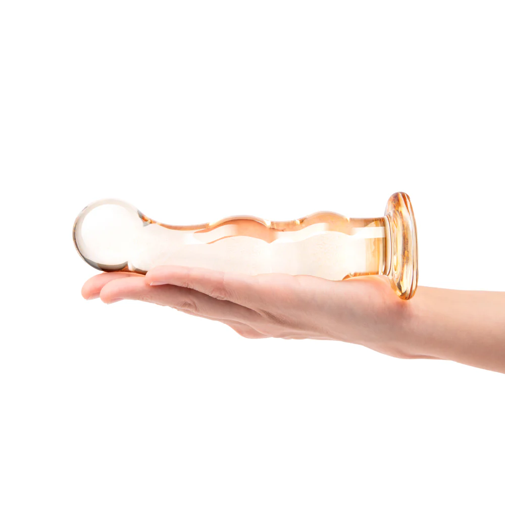 6.5” Orange Beaded Large Butt Plug - Image 4