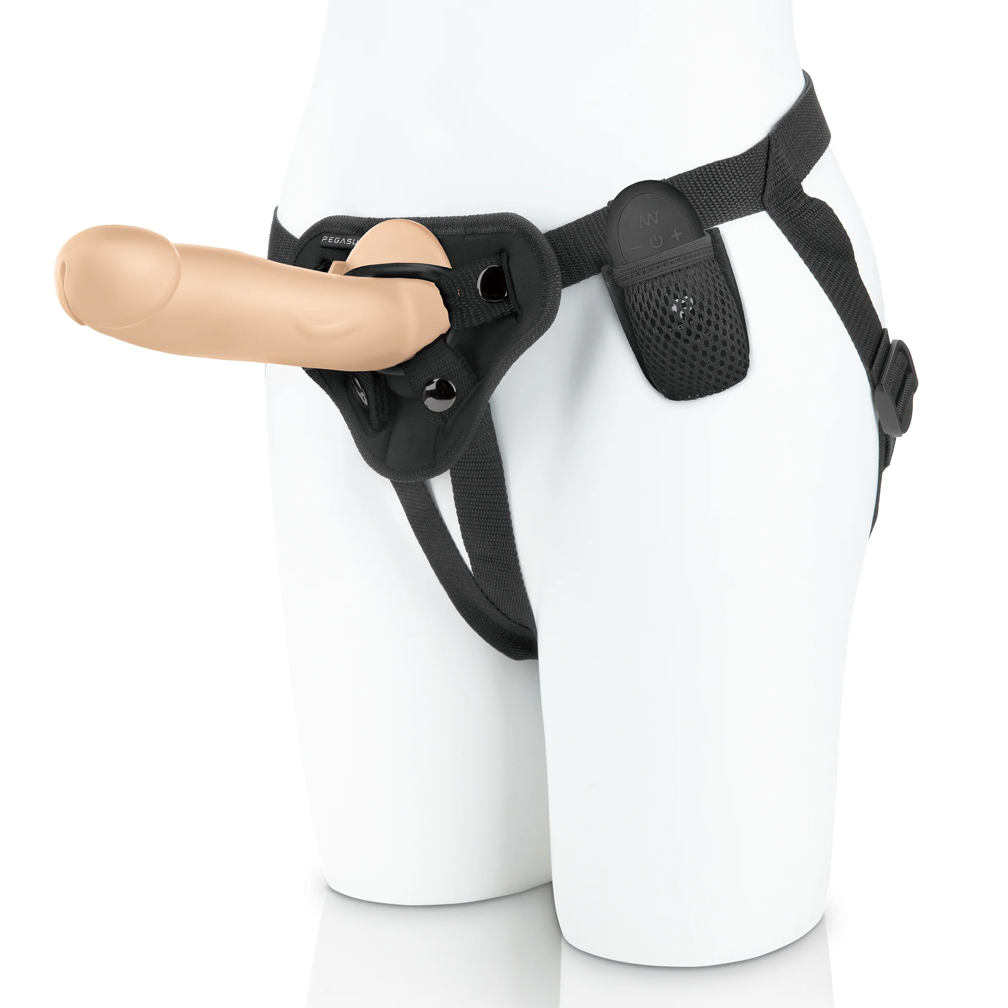 8" Realistic Silicone Vibrating Pegging Dildo with Remote Control and Adjustable Harness - Image 7