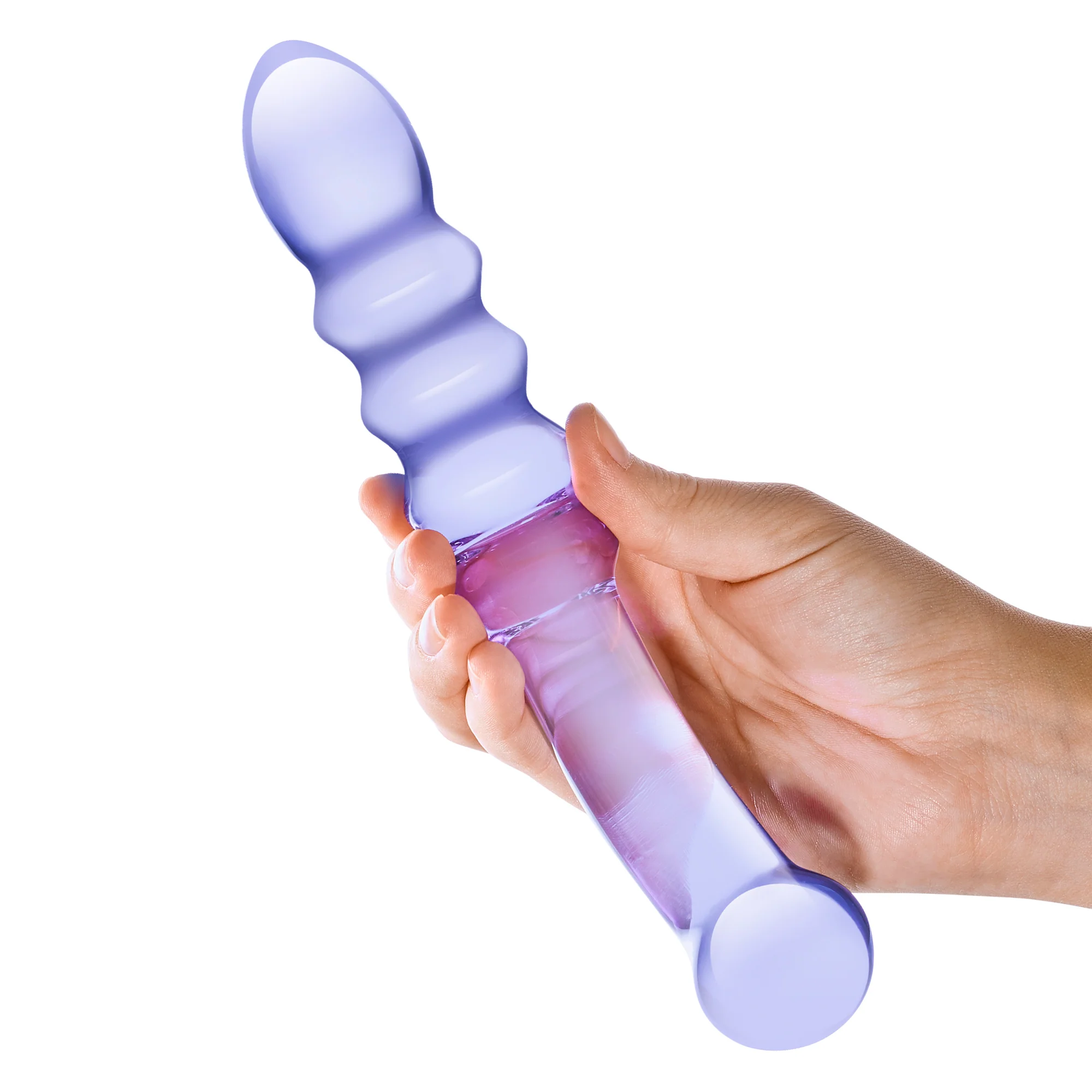 Purple Rain Ribbed Dildo - Image 3