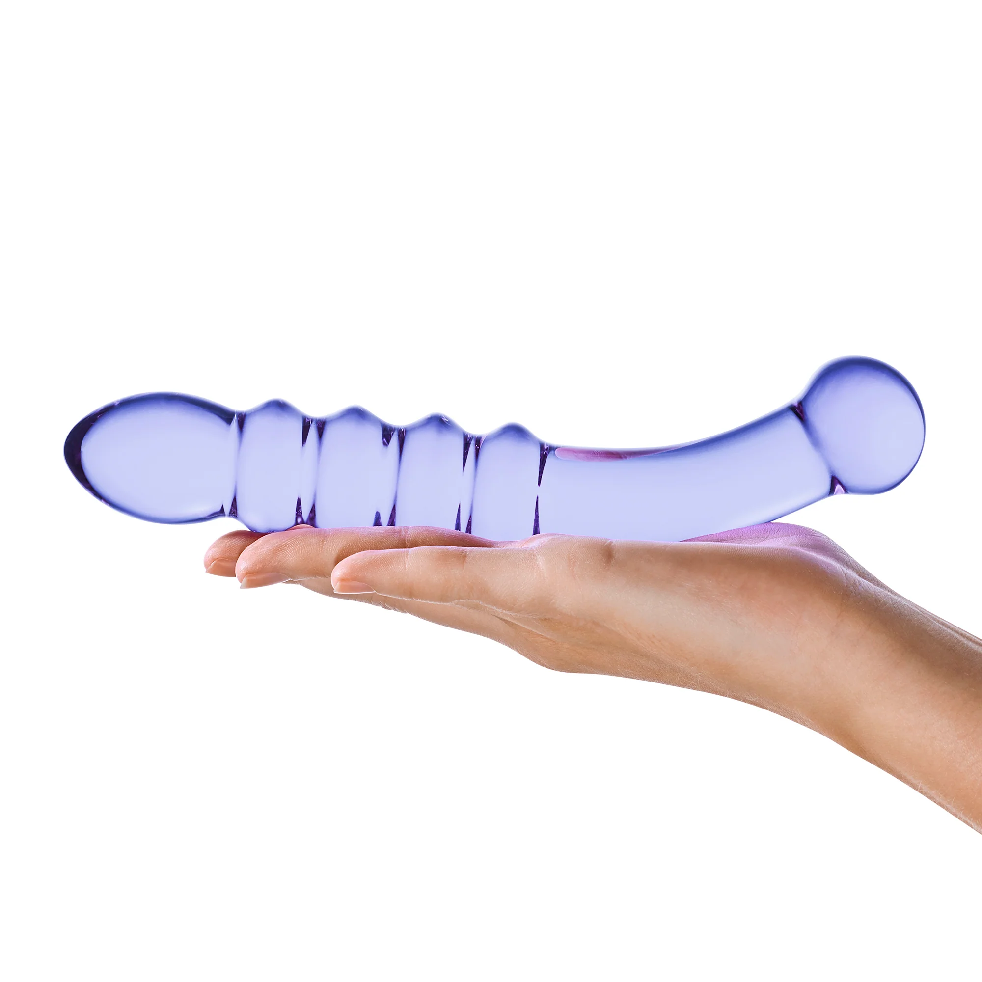 Purple Rain Ribbed Dildo - Image 4