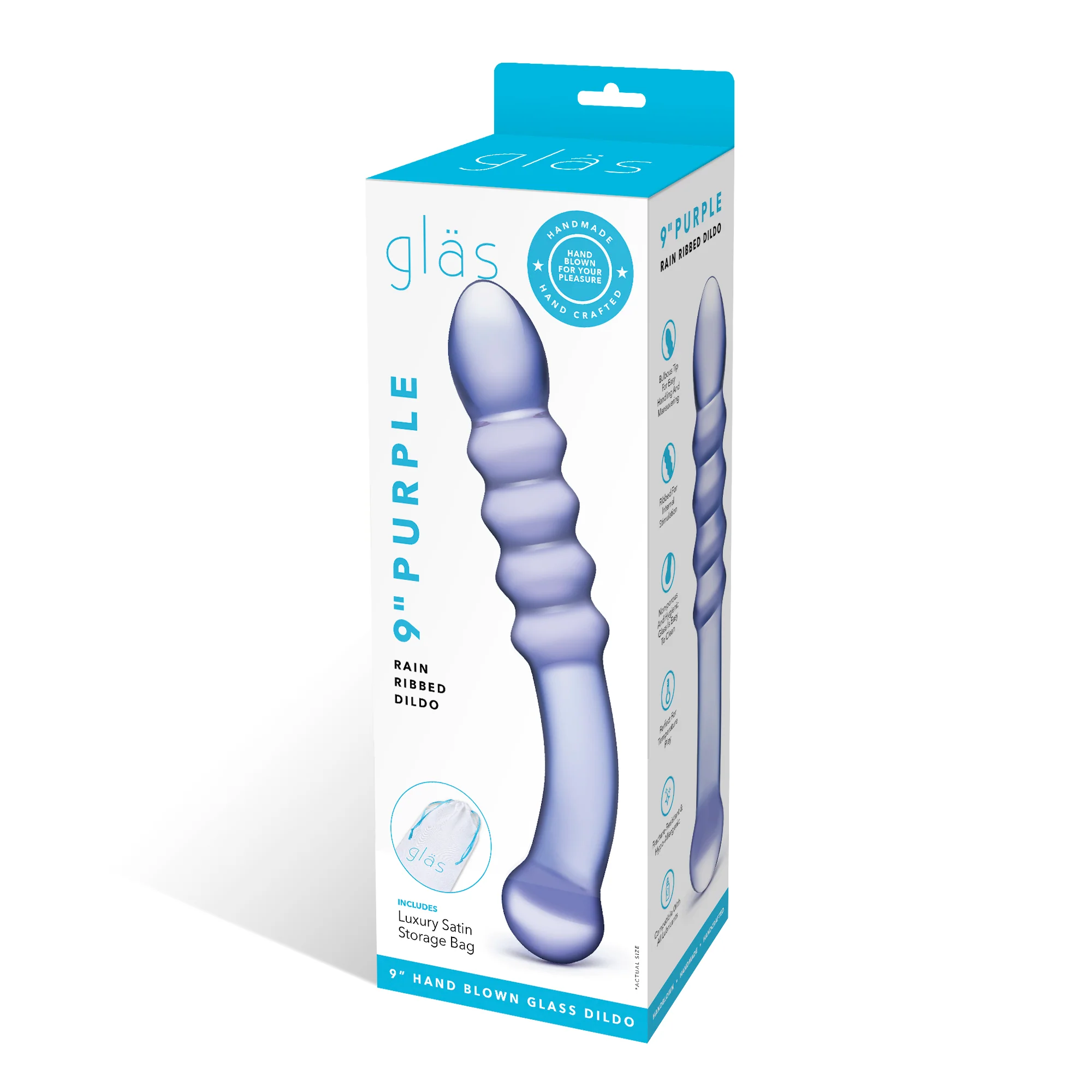 Purple Rain Ribbed Dildo - Image 7