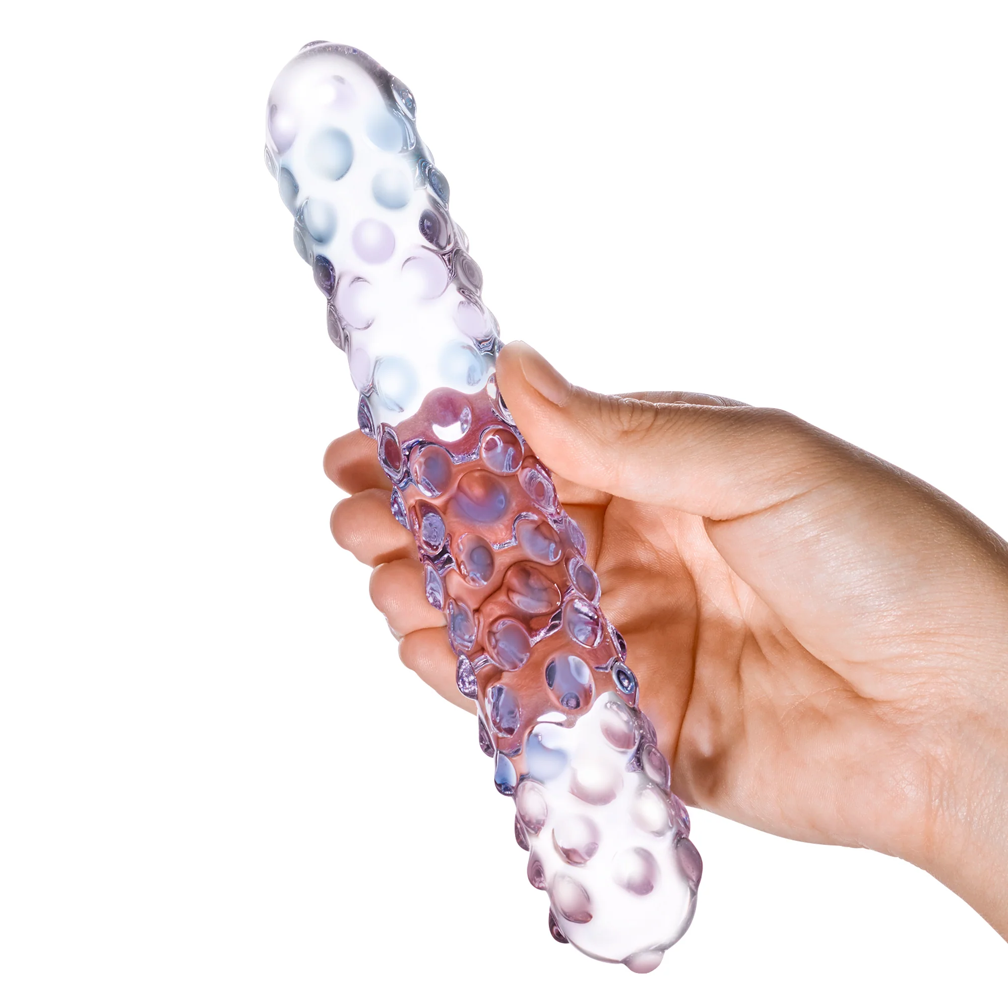 7" Purple Rose Nubbed Dildo - Image 3