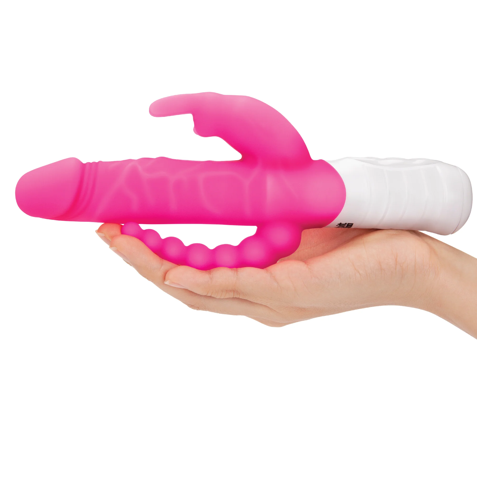 Slim Realistic Double Penetration Rabbit Vibrator with Rotating Beads - Image 16