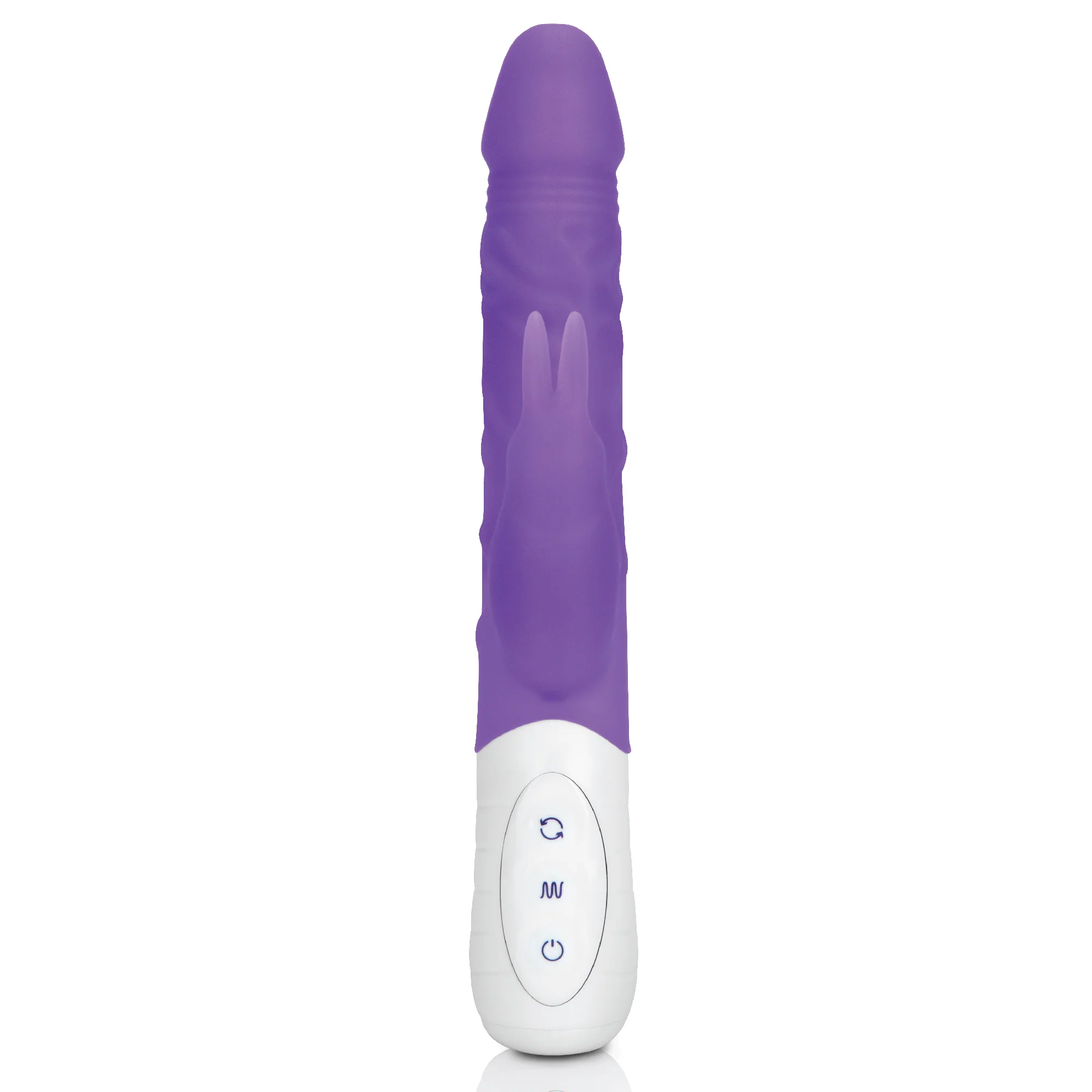 Slim Realistic Double Penetration Rabbit Vibrator with Rotating Beads - Image 3