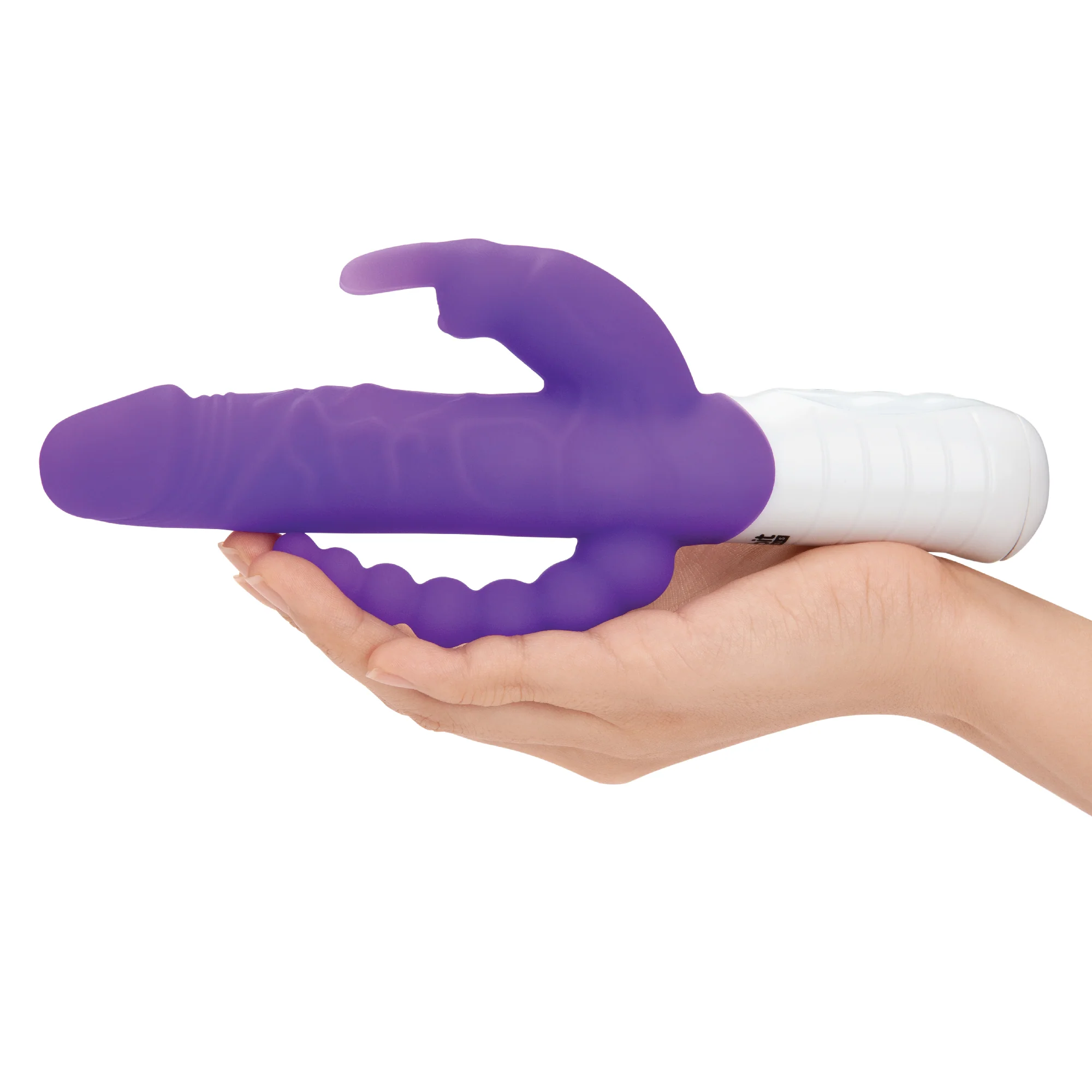 Slim Realistic Double Penetration Rabbit Vibrator with Rotating Beads - Image 8