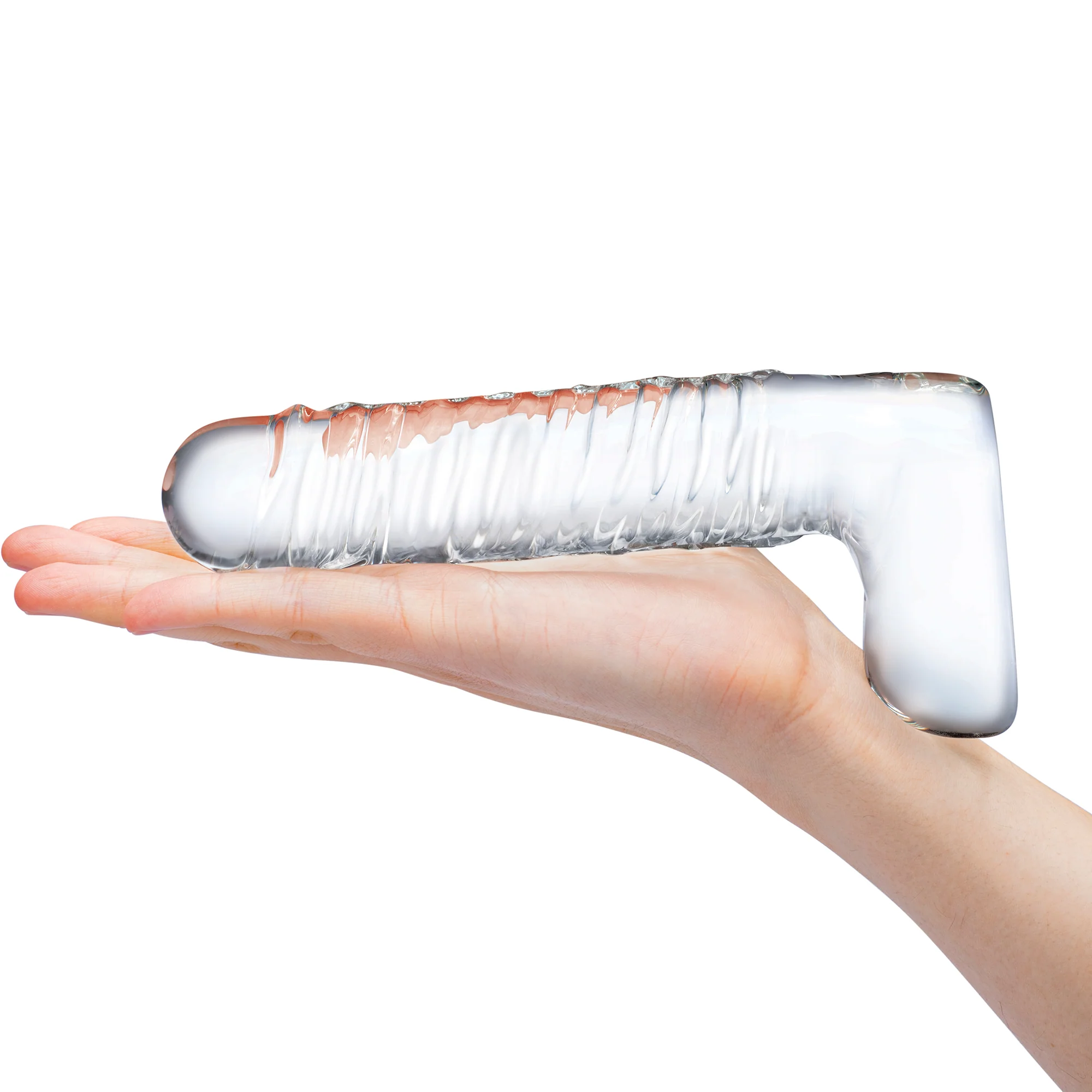 8" Realistic Ribbed G-Spot Dildo - Image 4