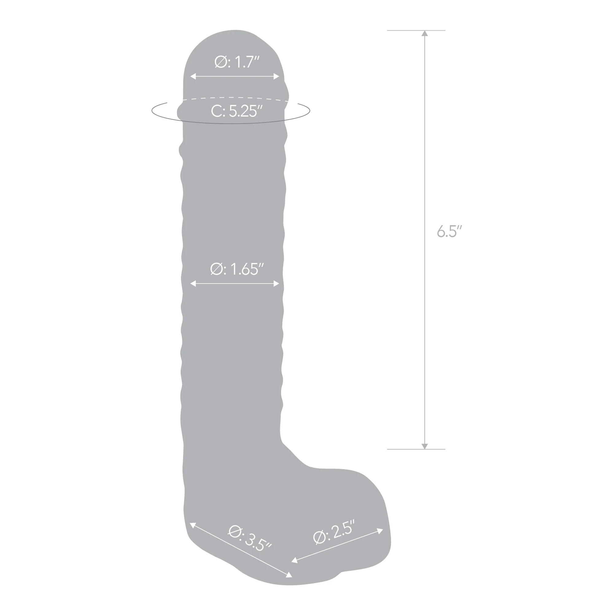 8" Realistic Ribbed G-Spot Dildo - Image 6