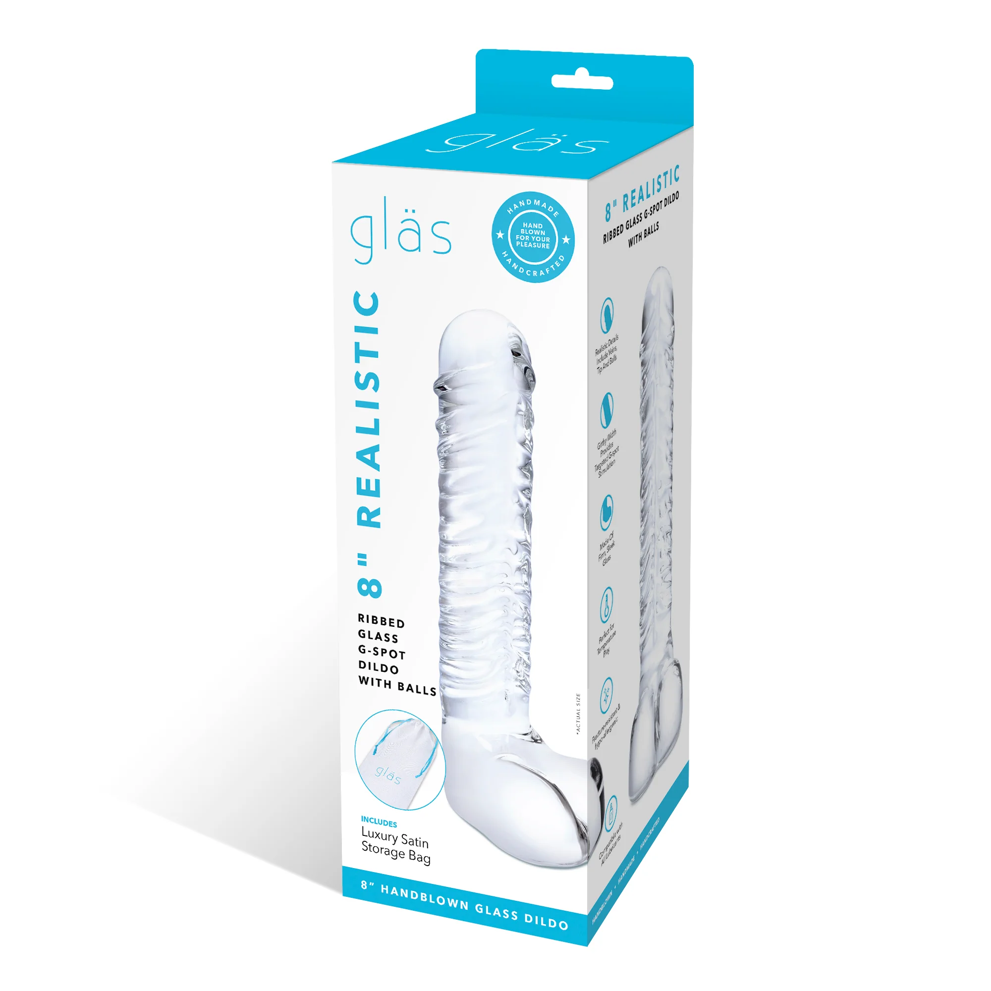 8" Realistic Ribbed G-Spot Dildo - Image 7