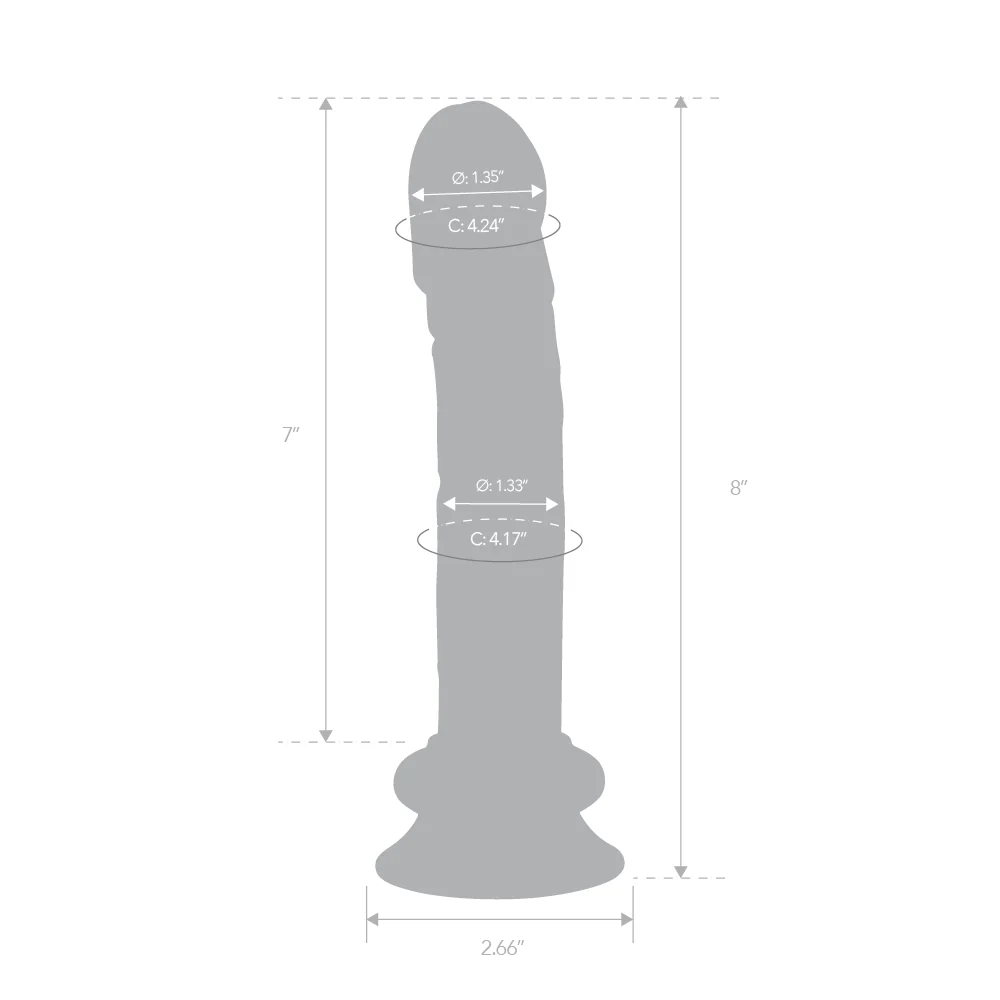 8" Realistic Suction Cup Dildo - Image 5