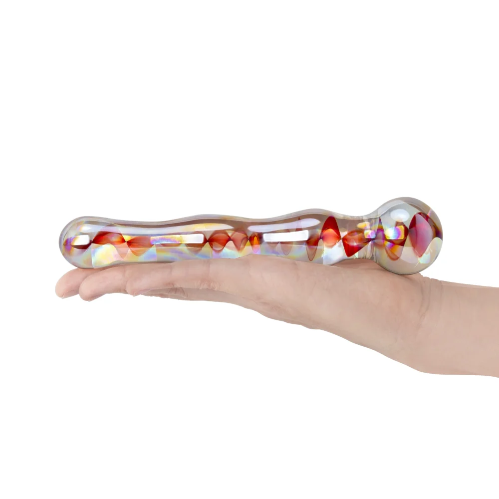 7" Red Wave Double Ended Dildo - Image 3