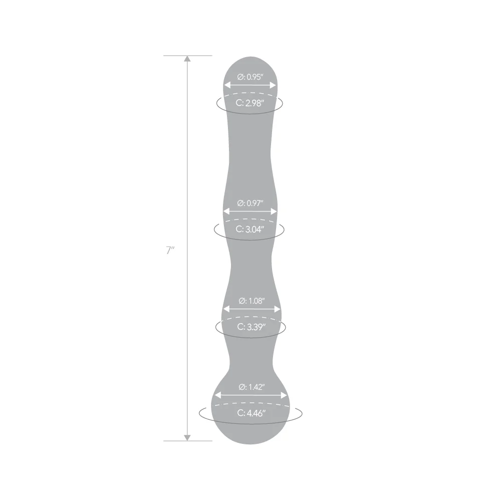7" Red Wave Double Ended Dildo - Image 5