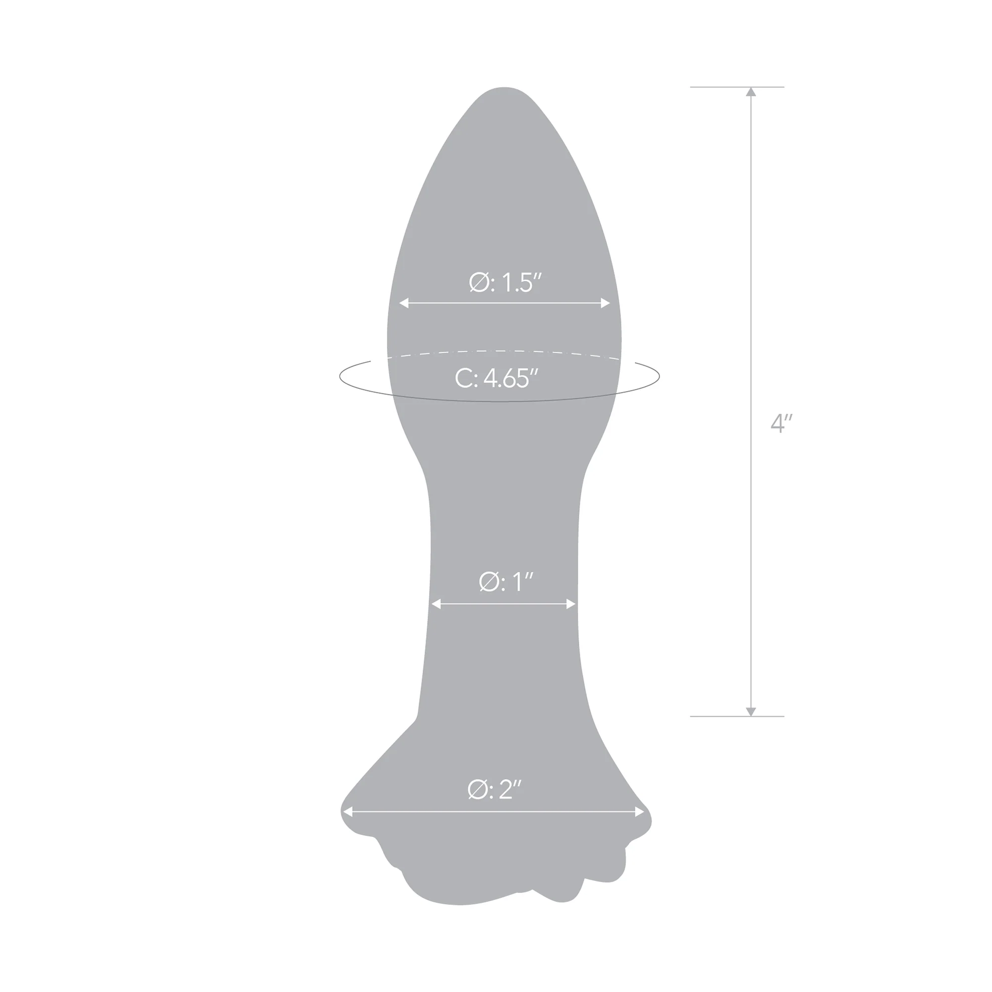 5" Rose Butt Plug - Image 6