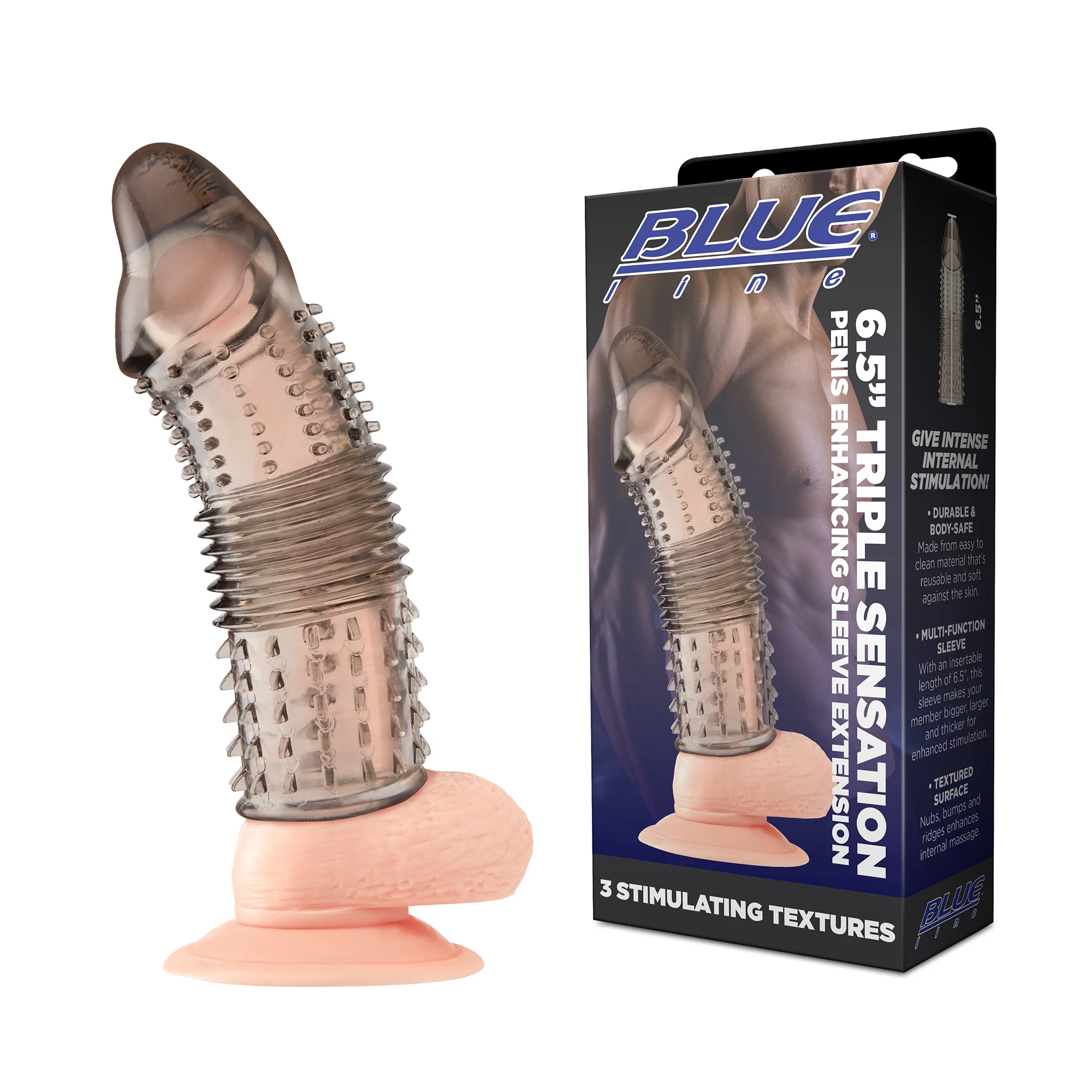6.5" Triple Sensation Penis Enhancing Sleeve Extension - Image 4