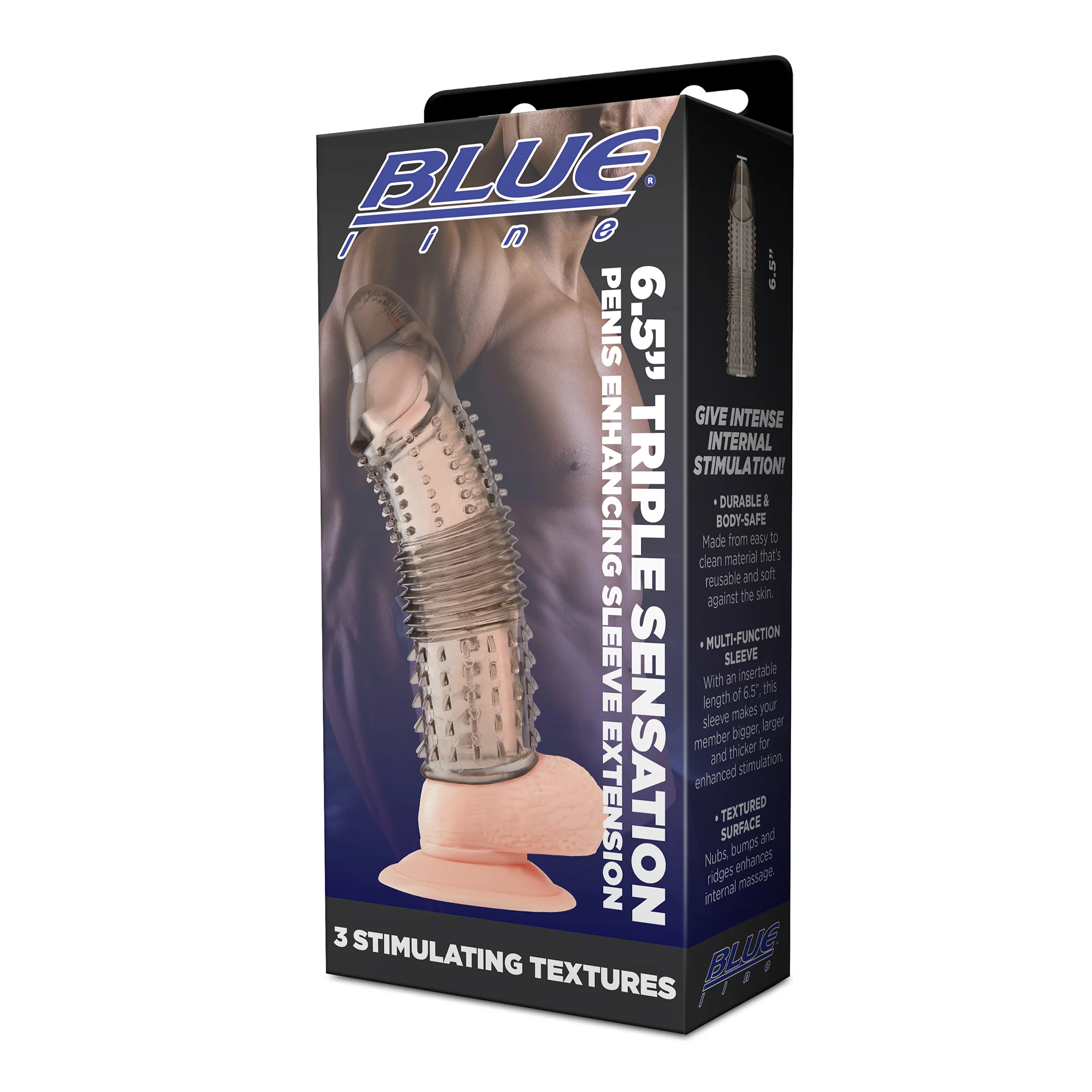 6.5" Triple Sensation Penis Enhancing Sleeve Extension - Image 5