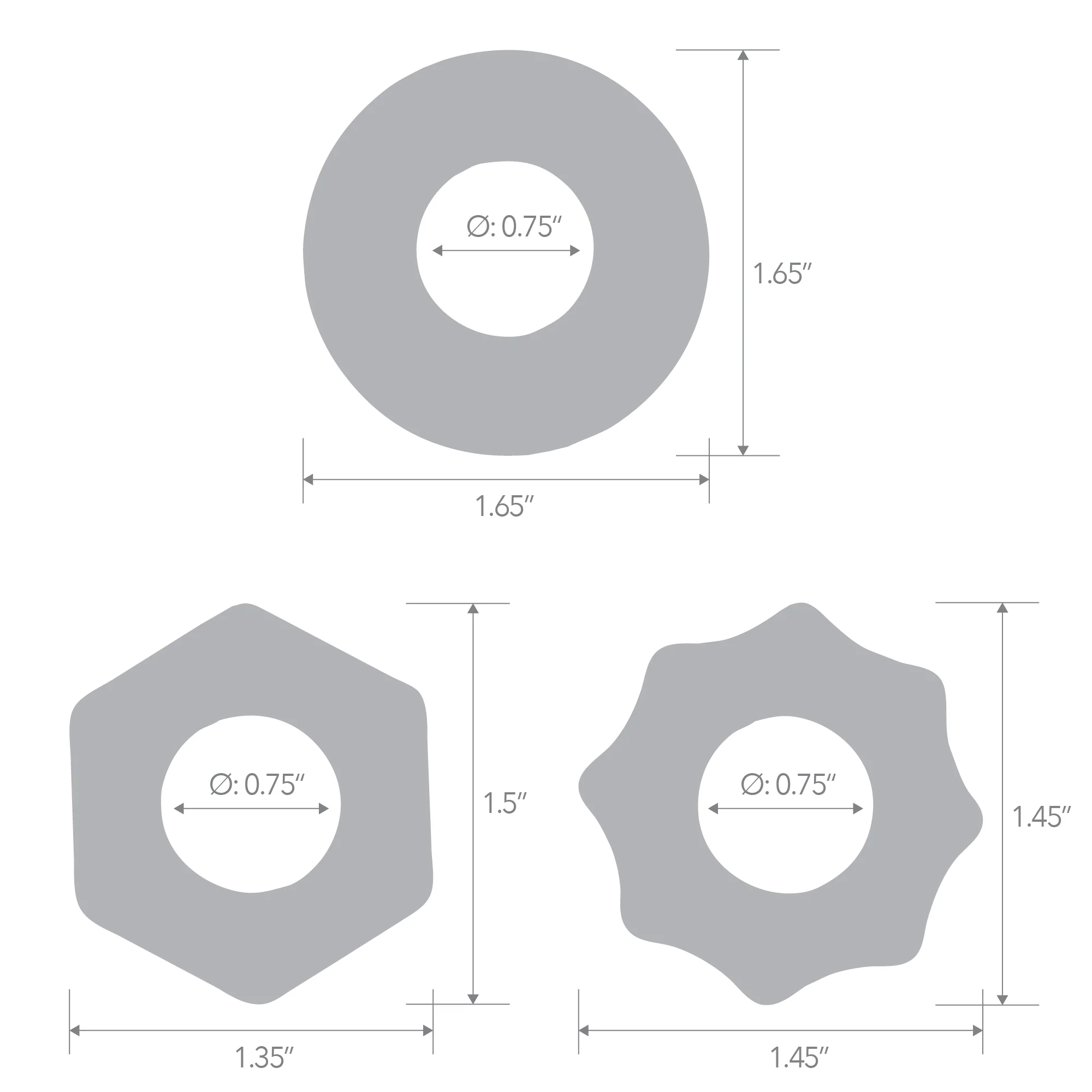 3-Pack Nuts & Bolts Stretch Cock Ring Set - Image 5