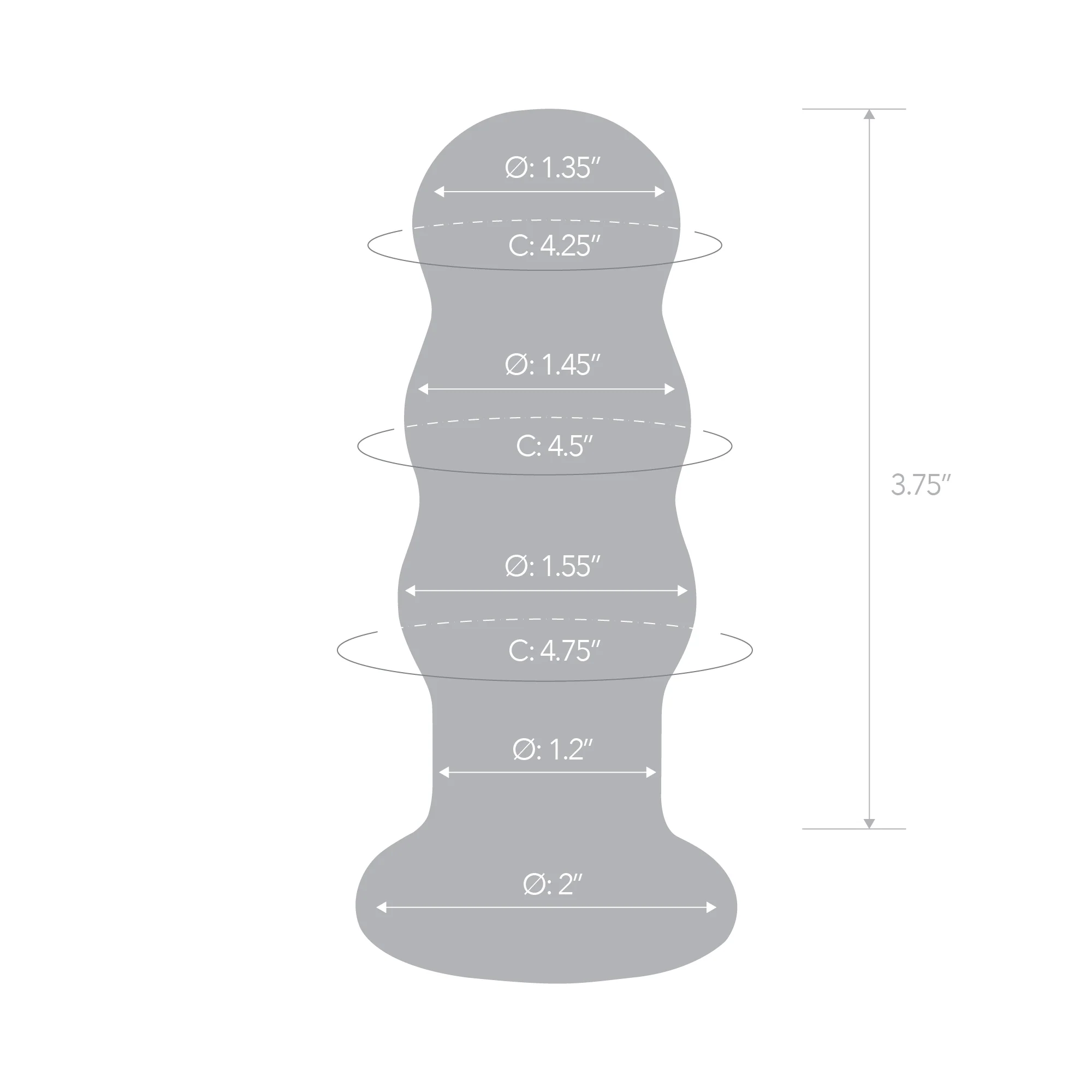 3.5" Remote Vibrating Beaded Butt Plug - Image 7