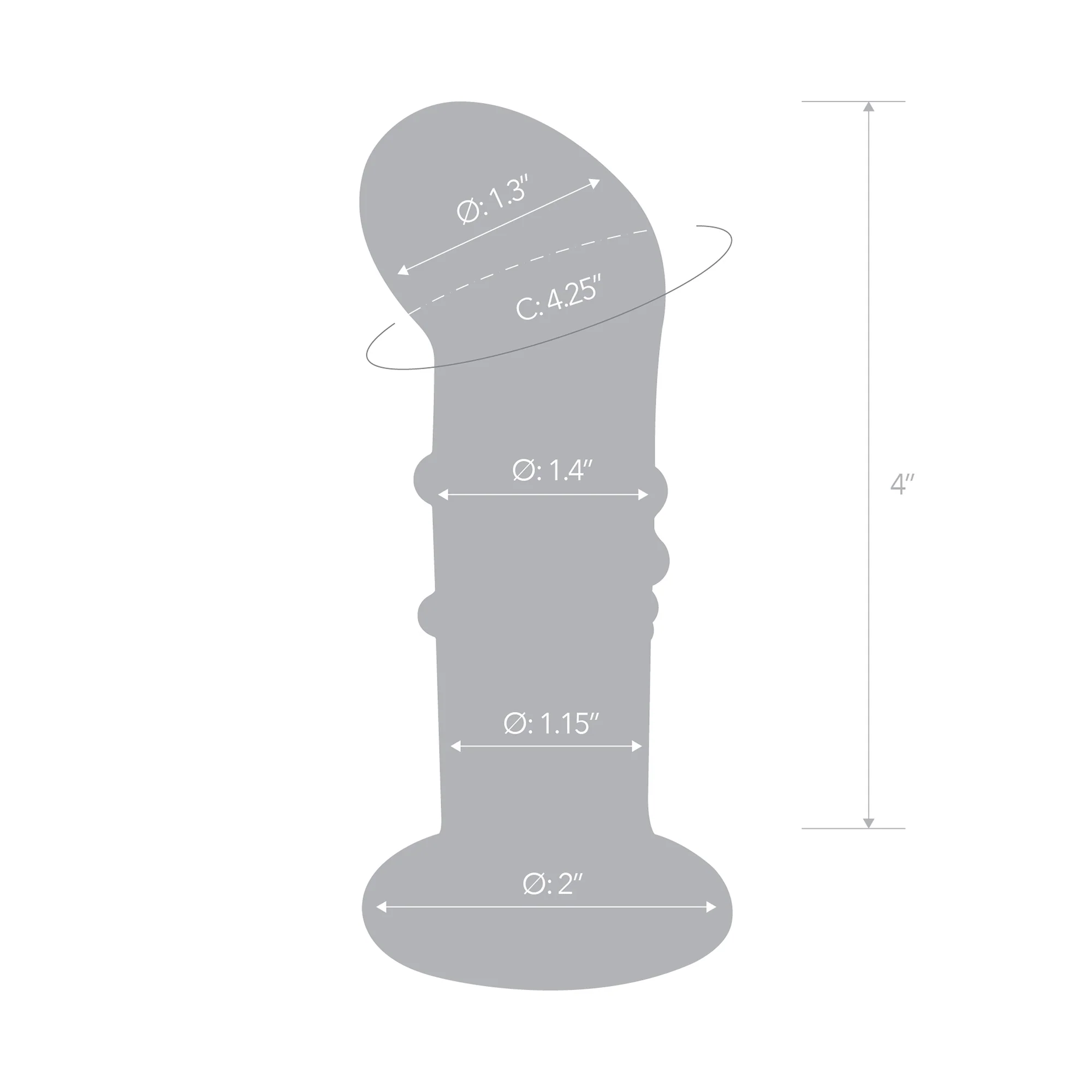 4" Remote Vibrating Butt Plug with Nubs - Image 7